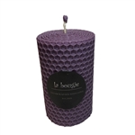purple organic beeswax candle