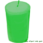 Tall wide Green cylindrical candle