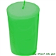 Tall wide Green cylindrical candle