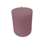 Ribbed pillar Pink candles