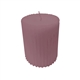 Ribbed pillar Pink candles