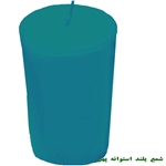 Tall wide Dark Teal cylindrical candle